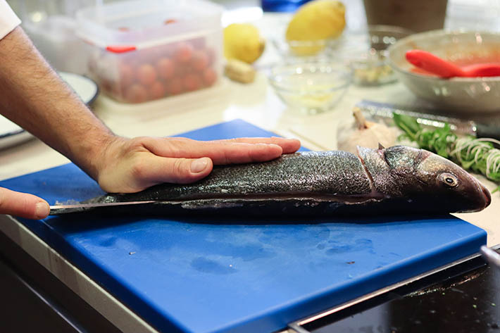 CARPACCIO DE PESCADO PASO 1